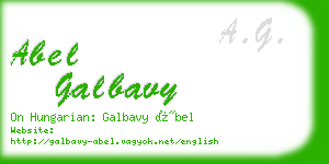 abel galbavy business card